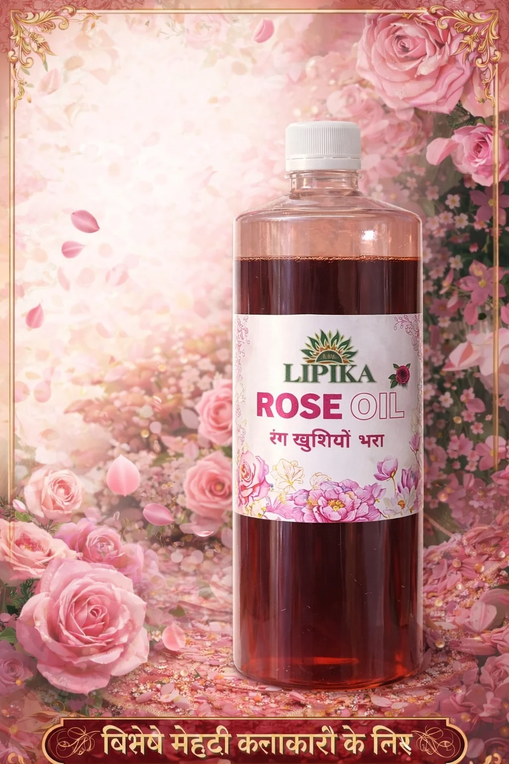 Lipika Rose Oil for Dark Stain With Extra Shine in Henna Paste