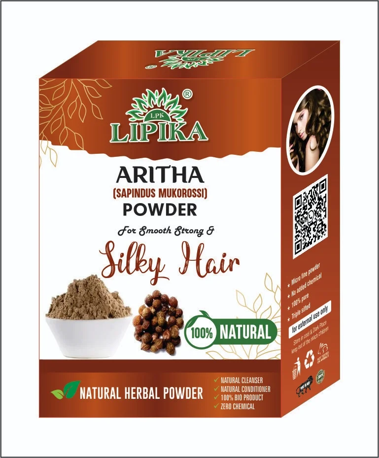 Lipika Aritha Hair Powder | Natural Herbal Reetha Powder for Healthy Hair & Scalp