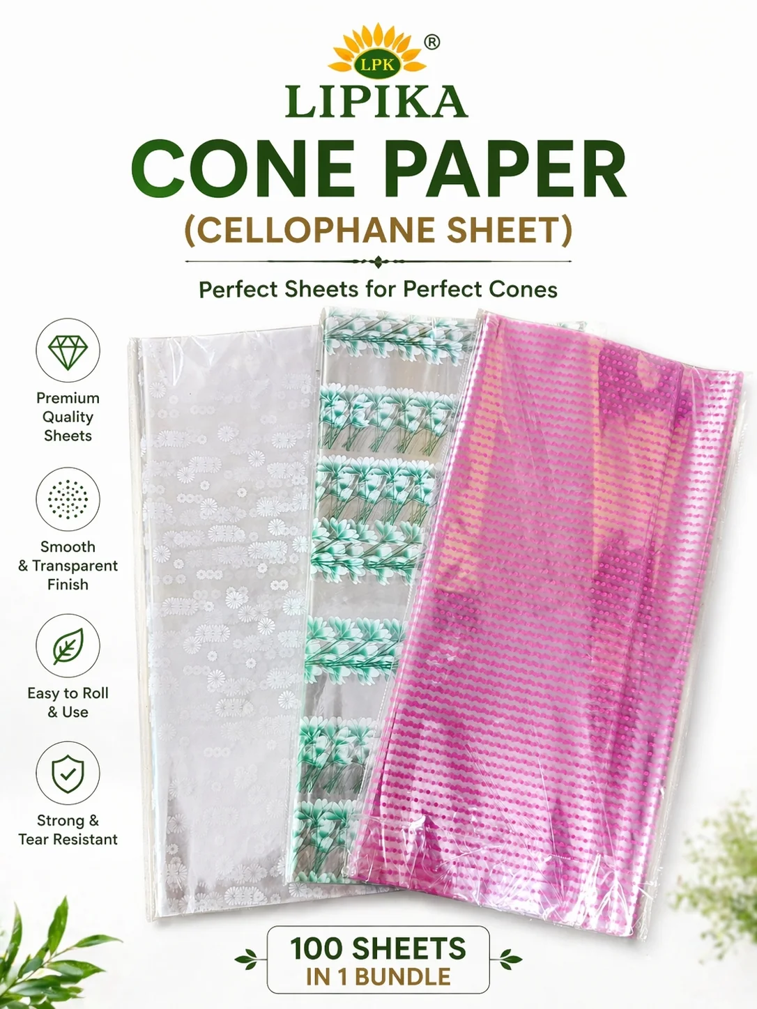Transparent Cellophane Sheet 100gm ( 100 Sheets)