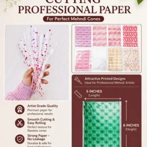 Cutting Cone Paper Multicolor Transparent Sheet 600 gm Size 5X6 Inch Perfect for Bridal Cone